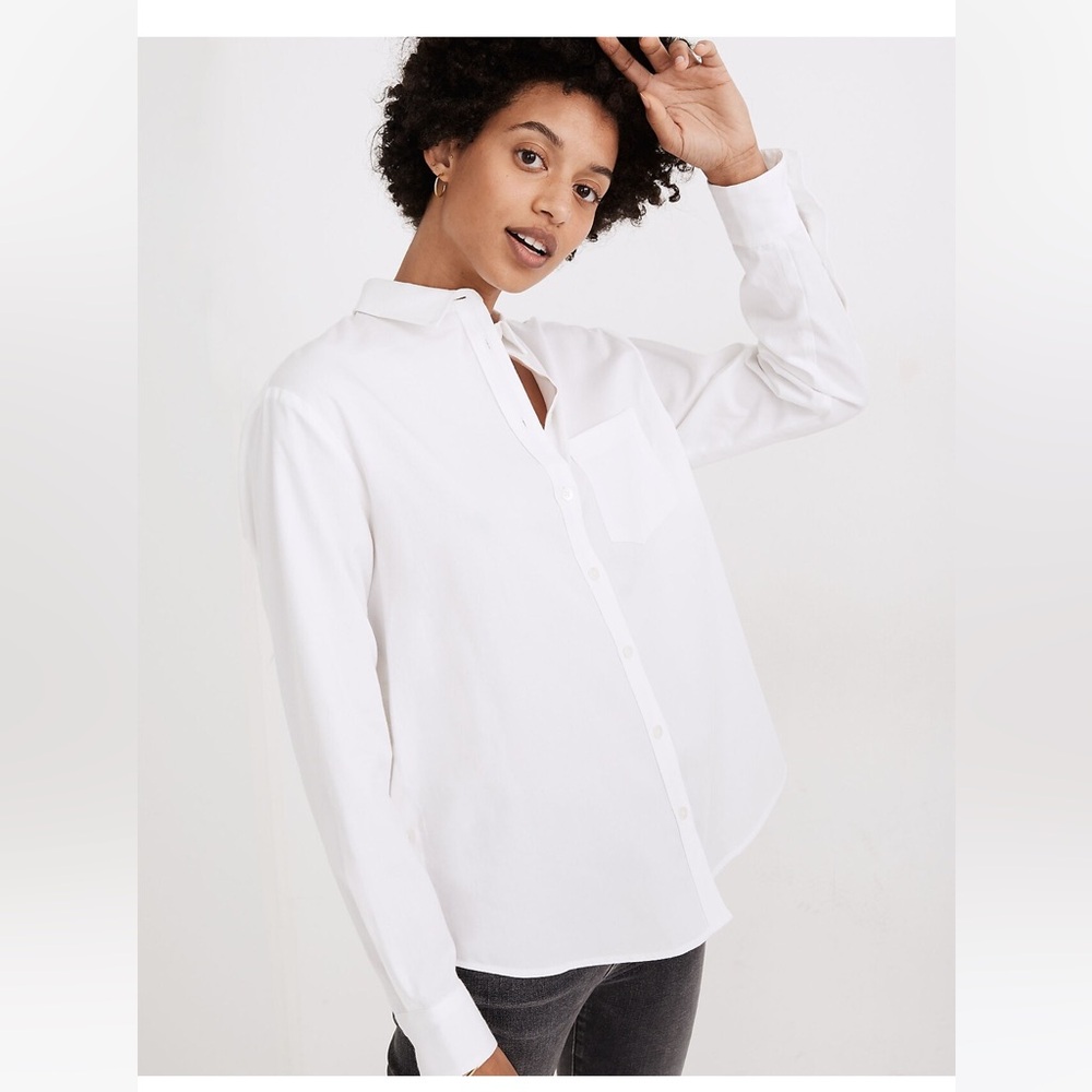 Madewell White Oversized Ex-Boyfriend Shirt